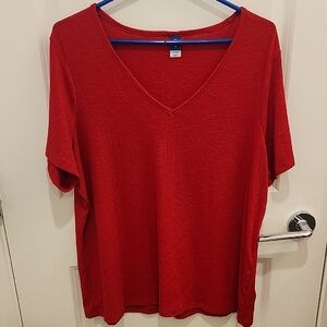 Old Navy Luxe Fuchsia Top Womens XL V-Neck